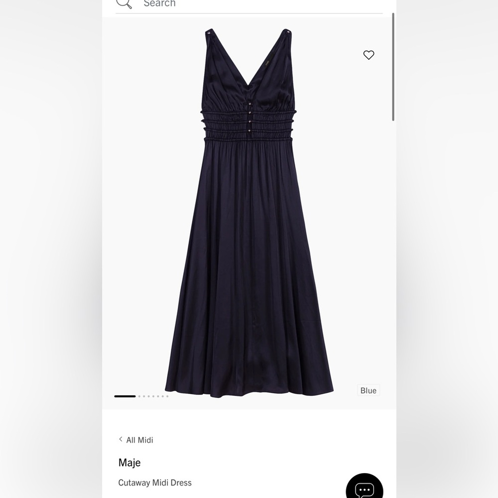 Maje Cutaway Midi Dress